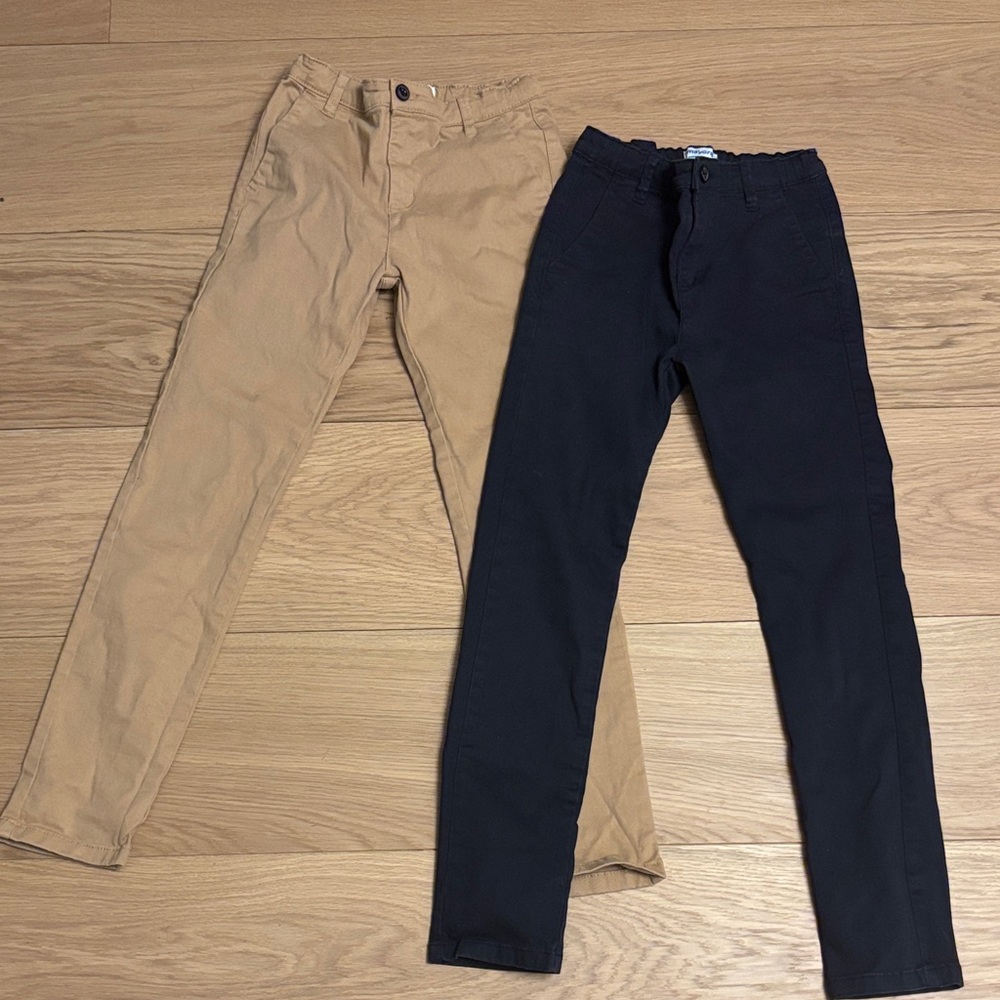 Slim fit boys khaki pants (2)